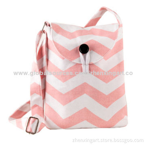 Chevron Canvas Sling Bag for iPad
